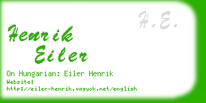 henrik eiler business card